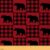 Cute Bear Upholstery Fabric By The Yard, Checkered Printed Reupholstery Fabric for Chairs, Plaid Grid Room Decorative Forand Home DIY Projects, 1 Yard, Red Black