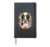 Cute Boston Terrier Spring Flower Garden Colorful Puppy Dog Hardcover Journal, Black