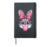 Cute Bunny Face Glasses Pink Bubble Gum Rabbit Happy Easter Hardcover Journal, Black