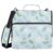 Cute Cartoon Purple Flowers 3 Rings 1.5 inch Zipper Binder Organizer with Handle Multi-Pocket Document Organizer Bag for Office School