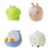Cute Cartoon Squeeze Squeaky Toys, 4 Pack Soft Fidget Toys with Sound Effect, Interactive Sensory Play Toys for Kids and Adults Daily Use