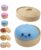 Cute Dumpling Squeeze Toy Set, Colorful Squishy Stress Balls with Food Steamer, Fidget Sensory Toys, Stocking Stuffers (Blue)