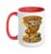 Cute Elephant in Halloween Sweater Retro College Mascot Ceramic Mug, Red/White, 15oz