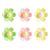 Cute Flower Silicone Sink Hole Cover Drain Stopper, Pop Up Bathroom Sink Overflow Hole Decor Plug Cover, Fits 22-24mm Drain Holes Pack of 6