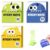 Cute Fruit Monster Pop Up Sticky Notes Dispenser,Transparent Pull-Out Tabs