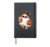 Cute Ghost Pumpkin Drink Trick or Treat Halloween Costume Hardcover Journal, Black