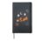 Cute Halloween Dachshund Ghost Pumpkin Moon Hardcover Journal, Black