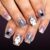 Cute Halloween Ghost Press on Nails Spider Web Short Square Fake Nails
