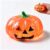 Cute Halloween Glitter Pumpkin Squeeze Toy, Soft TPR Squishy Fidget Stress Ball, Stretchable Sensory Toy for Anxiety Relief, Halloween Decor Gift for & Adults (Orange)