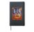 Cute Halloween Teddy Bears House Scene Hardcover Journal, Black