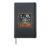 Cute Halloween Teddy Bears House Scene Hardcover Journal, Black