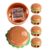 Cute Hamburger Pencil Sharpener Brown 5pcs Manual Handheld Abs Metal