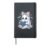 Cute Kawaii Ghost Reading Book Pastel Halloween Hardcover Journal, Black