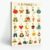 Cute Kids Alphabet Educational Learning Poster(20x30inchs，Wrapped Framed)