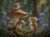 Cute Mouse and Bird on Giant Mushroom Wooden Jigsaw Puzzle 500 Pieces for Adults Purple Wildflowers Mossy Forest Floor Whimsical Nature Illustration Gift for Nature Lovers Home Decor