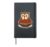 Cute Owl Spaghetti Pasta Lover Hardcover Journal, Black