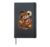 Cute Owl Witch Pumpkin Autumn Jack O Lantern Halloween Hardcover Journal, Black