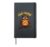 Cute Owl with Pumpkin funny Halloween Hardcover Journal, Black