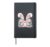 Cute Pink Coquette Bow Easter Eggs Bunny Ears Girl Gifts Hardcover Journal, Black