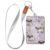 Cute Pug Floral ID Badge Holder with Lanyard Detachable Neck Strap