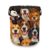 Cute Puppy Dog Faces Dirty Clothes Hamper,Foldable Laundry Basket with Handles,Pet Lover Waterproof Oxford Cloth Storage Bin for Bedroom Bathroom Nursery,16 x 20 Inch