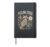Cute Raccoon Autumn Floral Feeling Feral Mood Hardcover Journal, Black