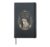 Cute Raccoon Feeling Feral Forest Flower Mood Hardcover Journal, Black