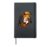 Cute Reading Ghost Book Lover Librarian Halloween Costume Hardcover Journal, Black