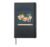 Cute Sleeping Orange Cat Plans Canceled Couch Bed Hardcover Journal, Black