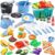CUTE STONE Kids Kitchen Pretend Cooking Toy Set with Pressure Cooker, Toy Pots & Pans, Play Food, Kids Cookware Utensils & Shopping Basket, Toddler Kitchen Accessories Gift for Boys Girls
