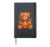 Cute Teddy Bear Pumpkin Jack O’Lantern Halloween Kids Hardcover Journal, Black