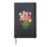 Cute Tulips Bouquet Pink, White & Yellow Spring Floral Hardcover Journal, Black
