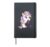 Cute Unicorn Eats Fantasy Mythical Creature Unicorn Girl Hardcover Journal, Black