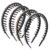 Cutewing Rhinestone Headband Teeth Comb,4PCS Sparkly Hair Bands