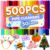 Cwczhi 500 PCS Pipe Cleaners,50 Colors Creative Chenille Stems Craft