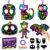 CY2SIDE 60PCS Day of The Dead Skeleton Scratch Card Gift Set for Kid, DIY Mexican Fiesta Scratch Paper Kit for Student School Activity, Magic Art Rainbow Color Craft for Children Halloween Party Favor