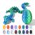 Cybermaker 12in 3D Printed Dragon Egg, Articulated Dragon Toy (Laser Green)