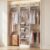 Cyclysio 4FT Small Closet System, 80″H Closet Organizer System with 4 Closets Rods & 3 Shelves, 48″ Closets Organizers and Storage for Small Bedrooms, Laundry Rooms, Cloakrooms, White