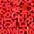CYEENUT 125pcs/400Gram Large Hole Letter Beads,Big Red Alphabet Shaped Beads for Keychains Purse Bag Kit Backpack (red15)