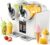 CYMYYDS Machine à Granita à Double Réservoir De 430 W, Sorbetière Avec 7 Programmes Prédéfinis Et Autonettoyage, Idéale Pour Les Margaritas Glacées, Les Cocktails Et Les Smoothies White