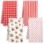 Czlotyh 4 Pack Strawberry Kitchen Towels 28 x 16 Inch Strawberry Decoration Dish Towels Print Red Gingham Polka Dot Stripe Designs for Farmhouse Kitchen Decor Cooking Baking