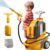 CZOALX Kids Clean Car Wash Toy Toddler Cleaning Set Car Washing Kit,Powerful Manual Pressure Washer with Scraper,Sponge,Rag,Pretend Play Toy Gift for Boys Girls Ages 3+