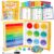 D-FantiX Large Magnetic Fraction Book, Magnetic Fraction Tiles & Fraction Circles Set with Dry Erase Activity Card, Montessori Fraction Manipulatives Learning Toys for Kids