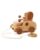 DadCarved Dog Pull Toy | Wooden Pull-Along Puppy with Wooden Grip Ring | Natural Drumming Sound for Baby Toddlers