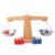DAGLLGEW Balance Scale for Kids Natrual Wooden Educational Colorful Teaching Interactive Math Balance Scale Toy for Classroom Project Aids