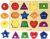 Dailyfunn Montessori Toy Shape Peg Puzzles Baby Puzzle 12-18-24 Months with Knob for Infant-Toddlers 1-3