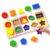 Dailyfunn Wooden Geometric Shape Puzzle (10 pcs) Toddler Puzzles for Ages 1-3 Years Old 12-18-24 Months
