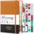 Daily Planner 2027, Planner Calendar Jan 2027 – Dec 2027 with Monthly Tabs, Hourly Schedule, Leather Cover, Inner Pocket, Stickers, 365 One Page Per Day, A5 (5.7” X 8.4”) Agenda for Women/Men