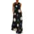Daisy Flower Womens Sleeveless Maxi Dress Ankle Length Long Summer Dresses Casual Flowy A Line Dress Notch Neck Vacation Resort Wear Stretch,Medium