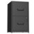 Daklpiw 2 Drawer File Cabinet with Lock, Require Assembly (Black)